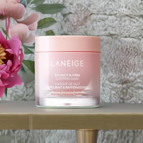 LANEIGE Bouncy and Firm Sleeping Mask: Revitalize, Smooth, Peony & Collagen Complex, Barrier-Boosting Hydration - beauty k-side