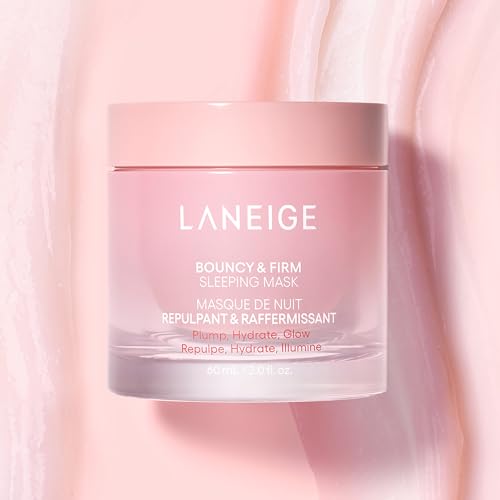 LANEIGE Bouncy and Firm Sleeping Mask: Revitalize, Smooth, Peony & Collagen Complex, Barrier-Boosting Hydration - beauty k-side