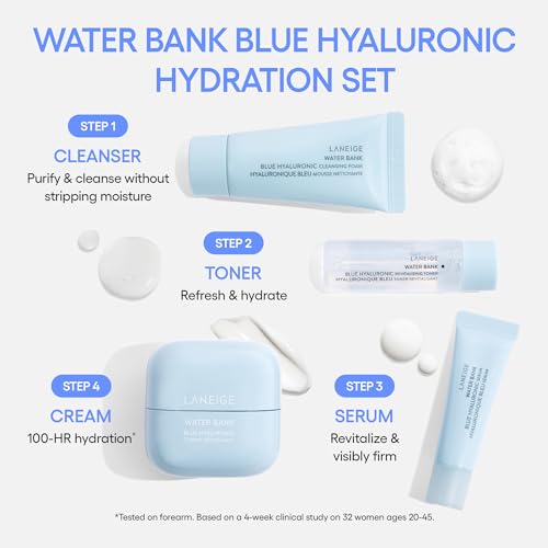 LANEIGE Water Bank Blue Hyaluronic Hydration Set - beauty k-side