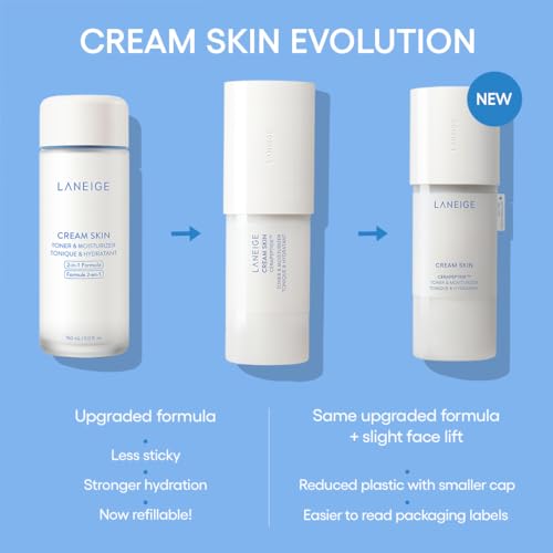 LANEIGE Cream Skin Refillable Toner & Moisturizer Mini: Korean Milky Toner 50 ml - beauty k-side