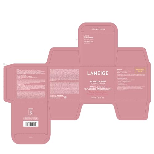 LANEIGE Bouncy and Firm Sleeping Mask: Revitalize, Smooth, Peony & Collagen Complex, Barrier-Boosting Hydration - beauty k-side