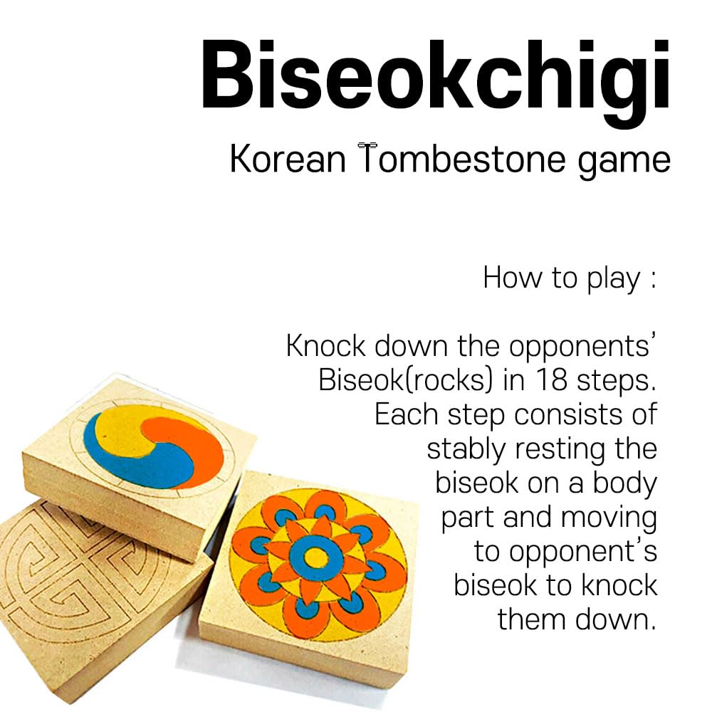 Korean Folk Game Set (Squidgame Collection)- Jebi chagi, Gong-gi, Biseokchigi, Paeng-y [Delivered Straight from Korea]