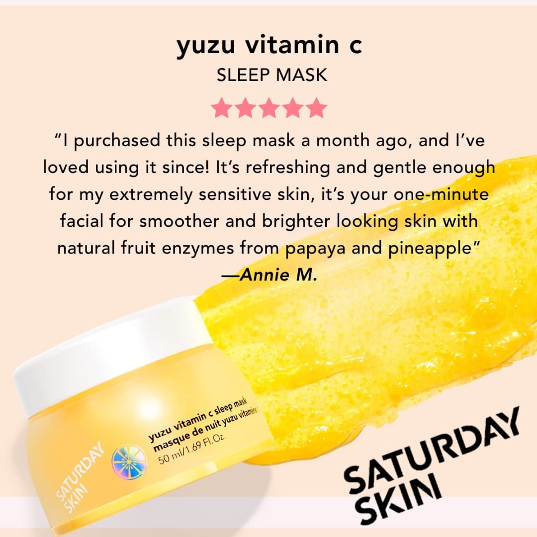 Overnight Face Mask_Saturday Skin Yuzu Vitamin C Sleep Mask_Korean skincare product - beauty k-side