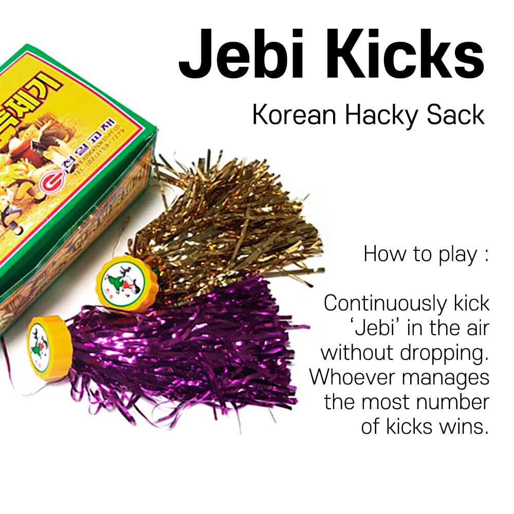 Korean Folk Game Set (Squidgame Collection)- Jebi chagi, Gong-gi, Biseokchigi, Paeng-y [Delivered Straight from Korea]