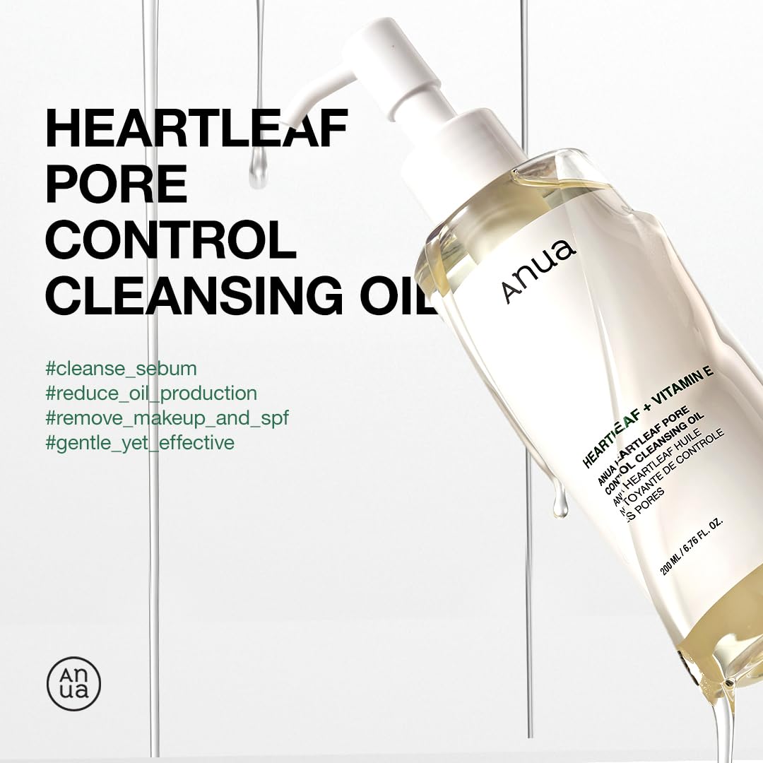 ANUA Heartleaf Pore Control Cleansing Oil Korean Facial Cleanser - beauty k-side