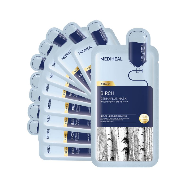 Mediheal Dermaplus Birch Mask 22ml - 10 sheets / 1box - Korean Skin Mask-1